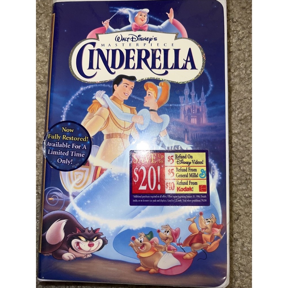 Walt Disney's Cinderella Clamshell VHS Tape - Masterpiece Collection, Sealed New